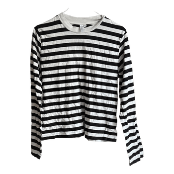 Stribet langærmet t-shirt