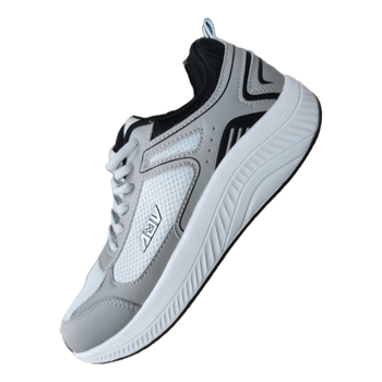 AOV Women's Wide Toe Box Sneakers – Size 40 | Arch Support | Grey/White