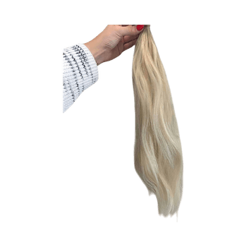 Blonde hair extensions