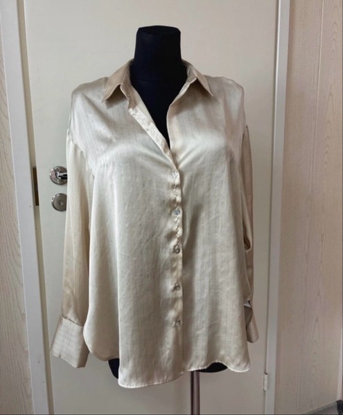 Beige satin shirt
