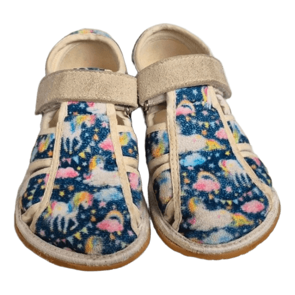 Jonap Barefoot unicorn pattern children's sandals in size 24