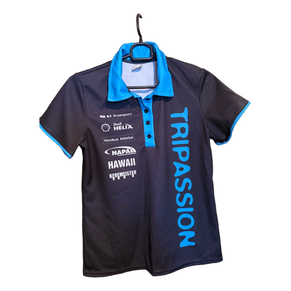 Blue and black polo size M