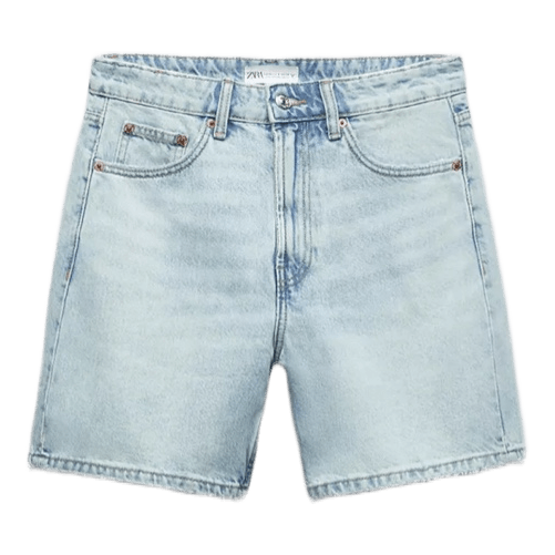 Lyseblå denimshorts