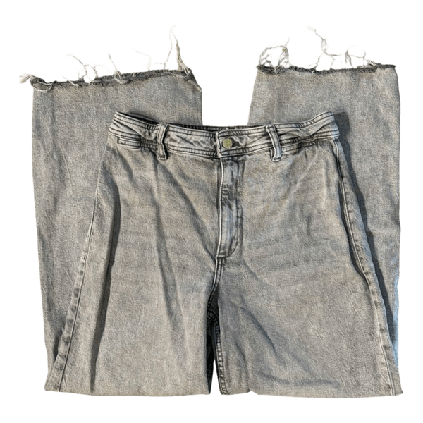 Grey wide leg jeans