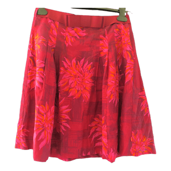 Red floral patterned skirt