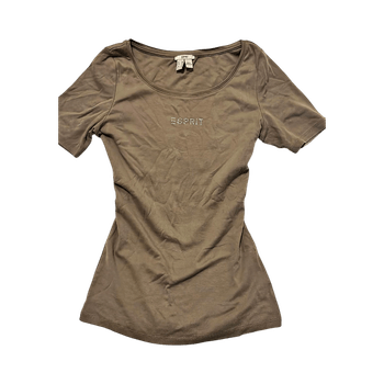 Beige short-sleeve t-shirt