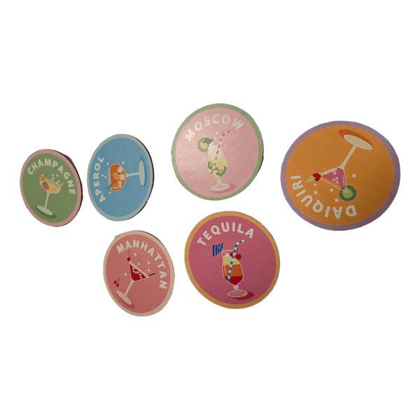 Cocktail drink coasters set