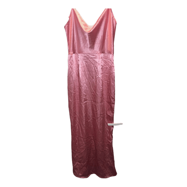 Shein pink satin slip dress