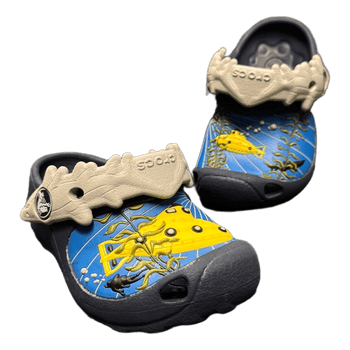 Blue yellow submarine crocs