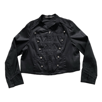 2000s vintage napoleon avant garde black y2k blazer jacket