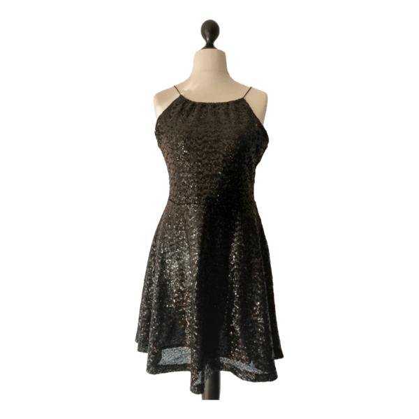 Schwarzes Paillettenkleid