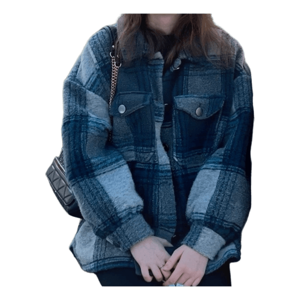 Blue plaid jacket