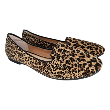 DEPECHE leopard print flats / slip-on shoes • size 38
