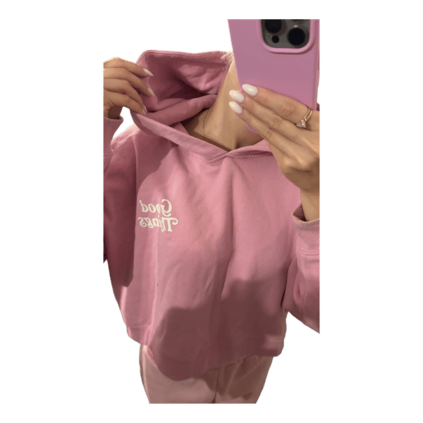 Pink graphic hoodie
