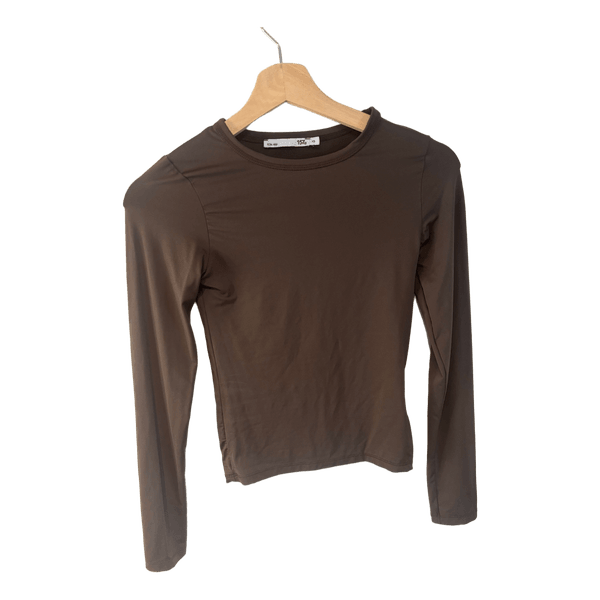 Brun langærmet top