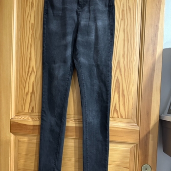 Black faded skinny jeans