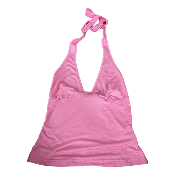 Lyserød halterneck top