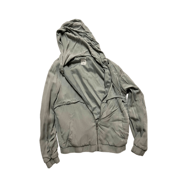 Gray zip-up jacket