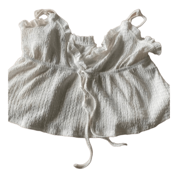 Hvid crop top