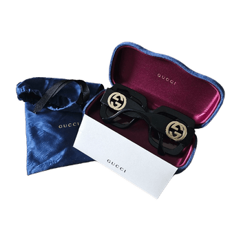 Gucci gg1022s mustat aurinkolasit