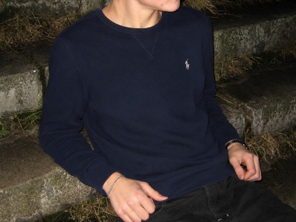 Navy blue performance sweatshirt