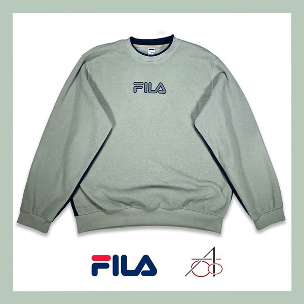 Fila Vintage Fleece Sweatshirt, Reflective Logo