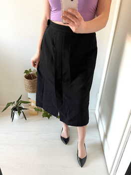 Vintage musta villa hame skirt