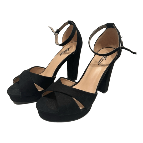 Sort hæl sandal