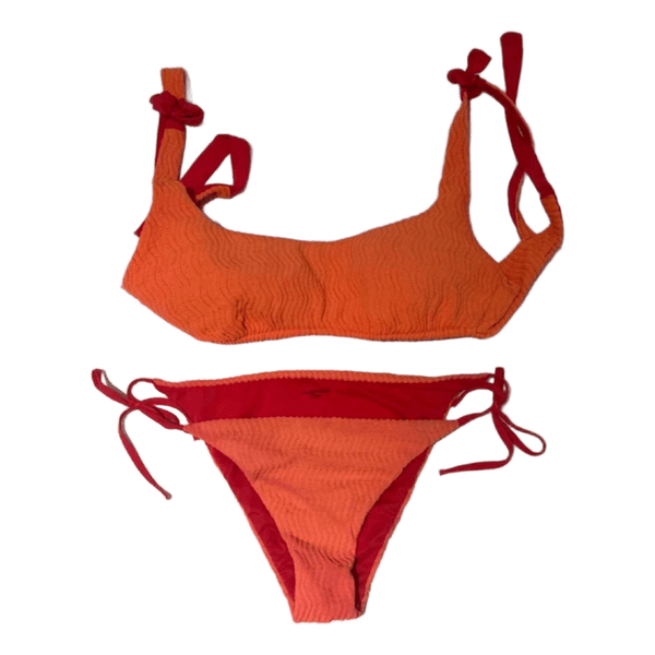 Orange red bikini set