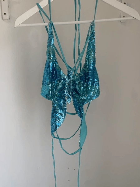 Butterfly halterneck top