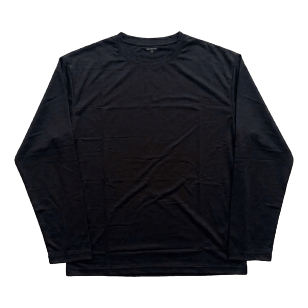 Sort langærmet t-shirt