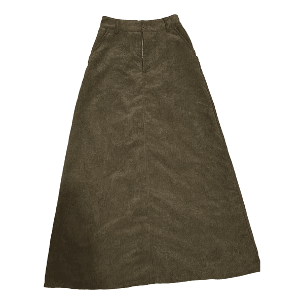 Long pencil skirt olive green
