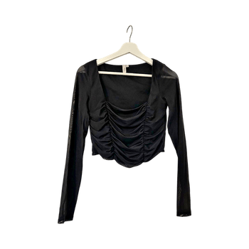 Black long-sleeve top