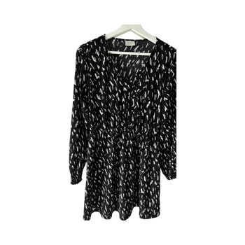 Black printed dress