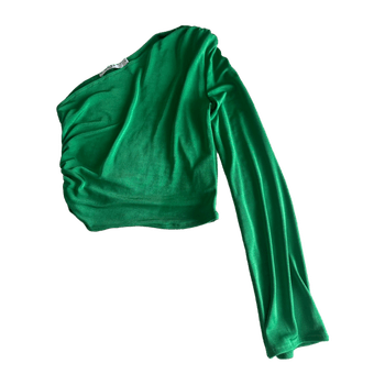 Vihreä one shoulder paita
