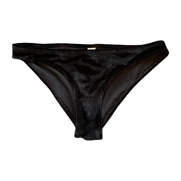 Black velvet bikini bottoms