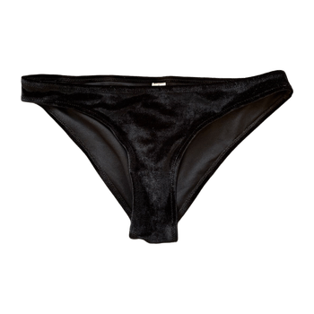 Black velvet bikini bottoms