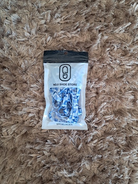 Navy camouflage shoelaces