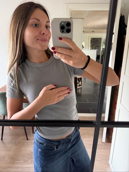 Grey ribbed t-shirt