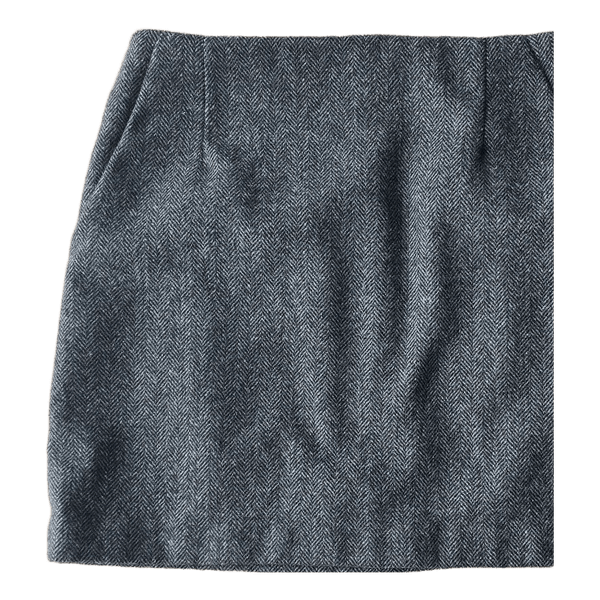 Grey wool mini skirt