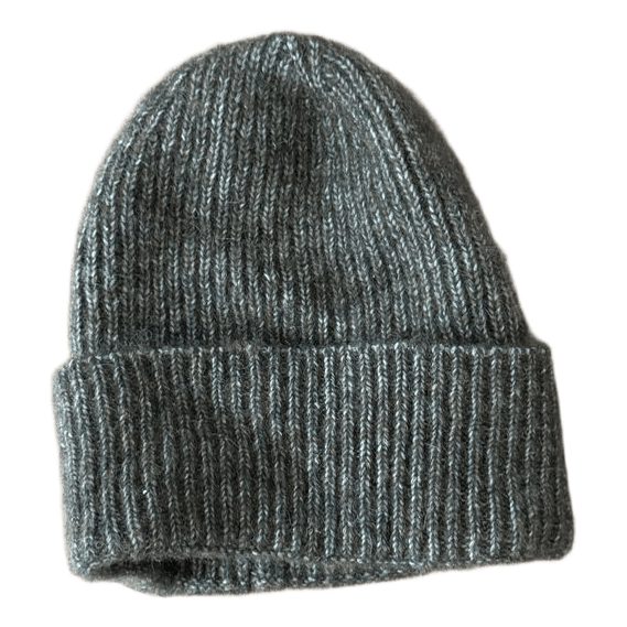 Brown knit beanie