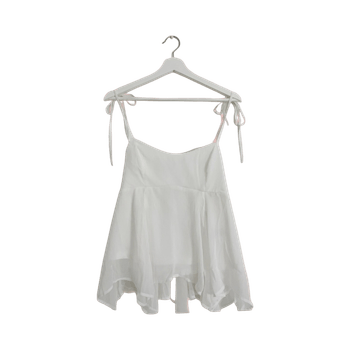 Valkoinen sifonkitoppi