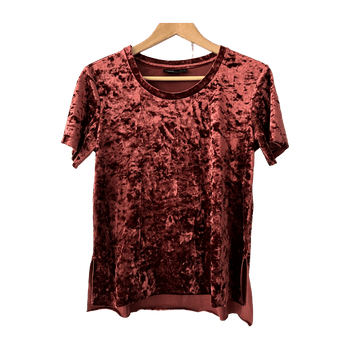 Velvet short sleeve top