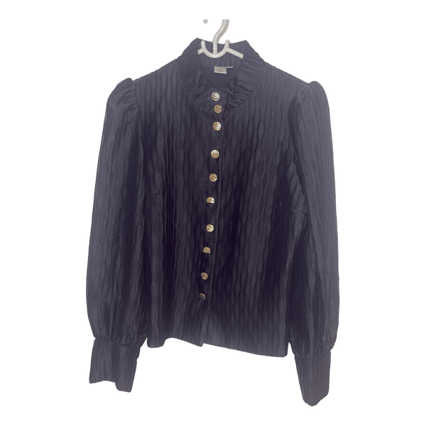 Sort plisseret Y.A.S bluse