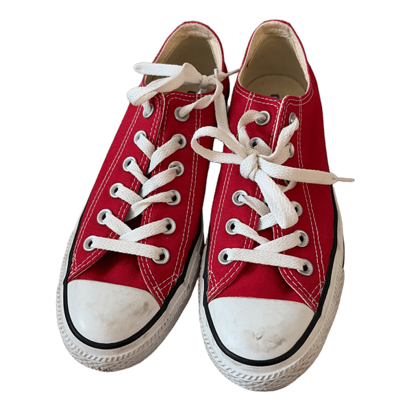 Red Converse All Star sneakers