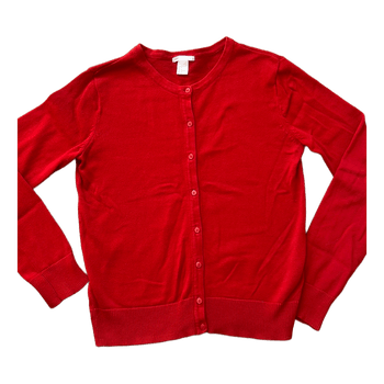 Red cotton cardigan