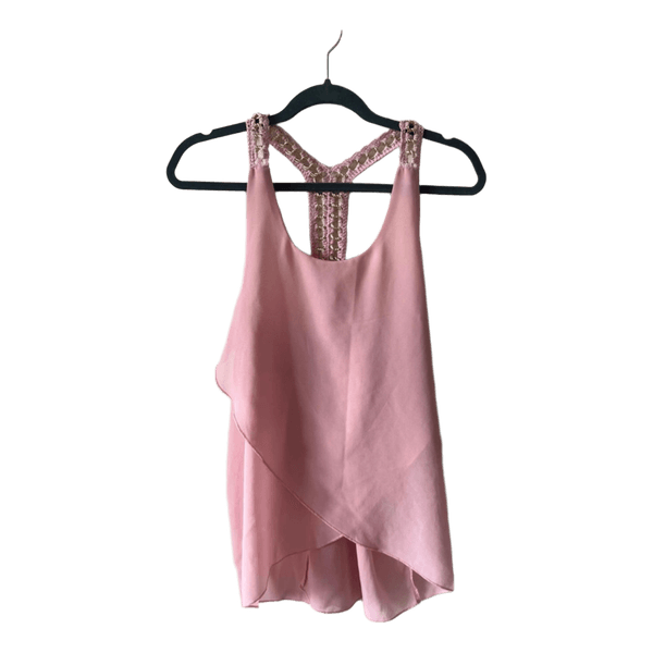 Pink sleeveless top
