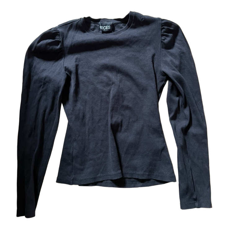 Sort langærmet Pieces top