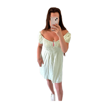Offshoulder korsetti mekko