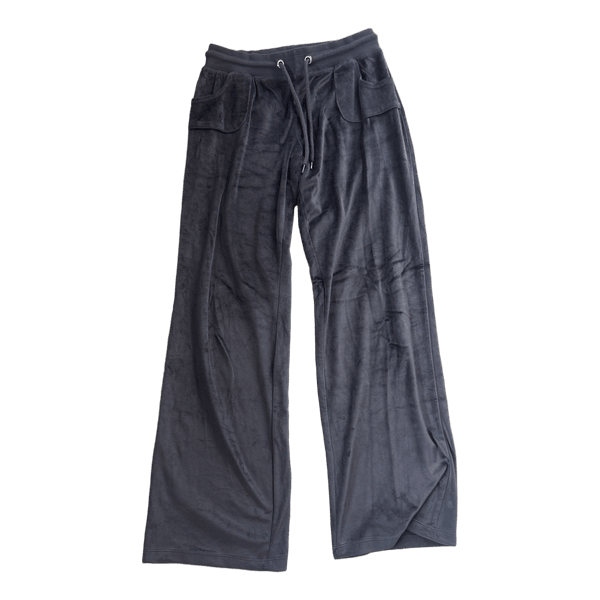 Grey velour trousers